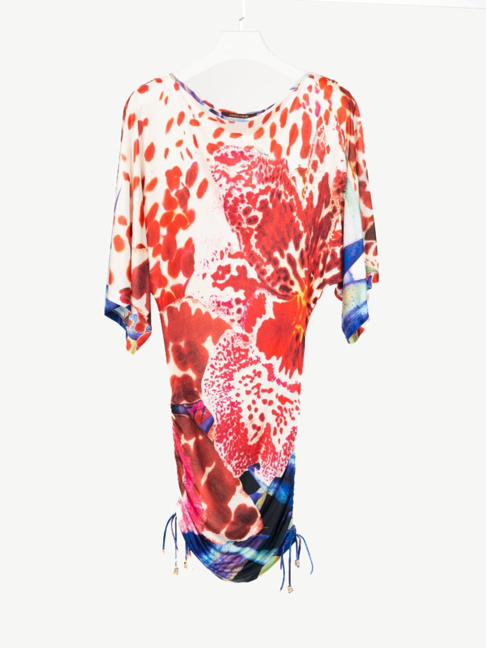 Roberto Cavalli Multicolour Oversized-Floral Jersey Tunic Dress